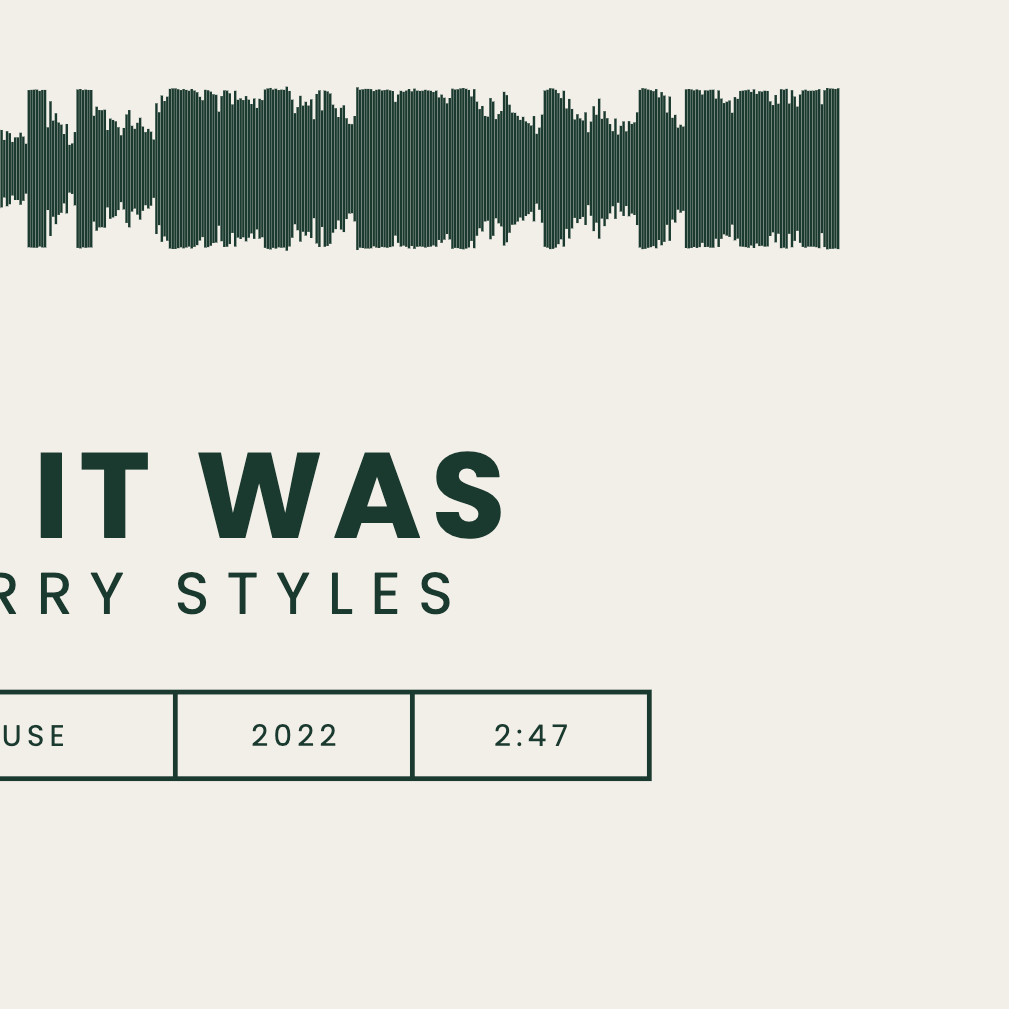 As It Was — Harry Styles